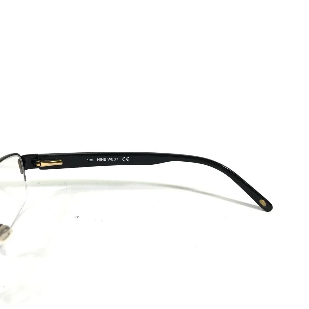 Nine West Eyeglasses Frames 403 1S1 Brown Round Half Rim Leopard Print 52-17-135